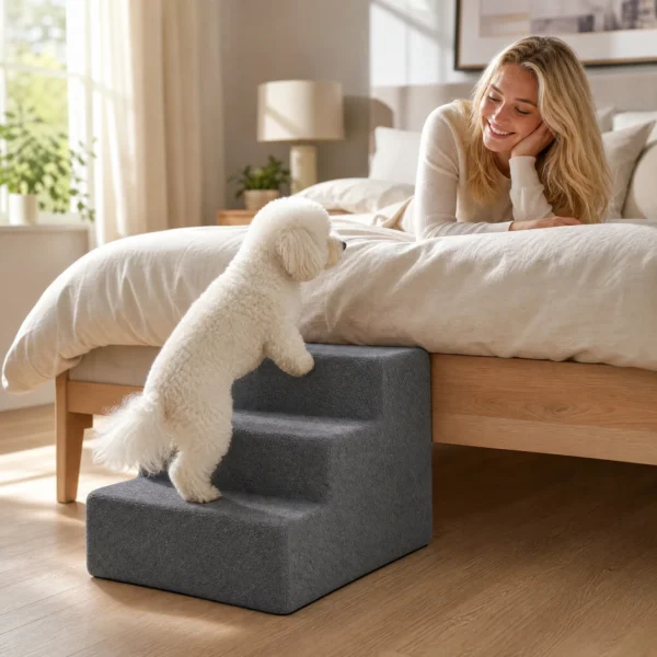 Hondentrap 3 traps Afneembare Hoes Voor Kleine Honden 35 Cm Donkergrijs