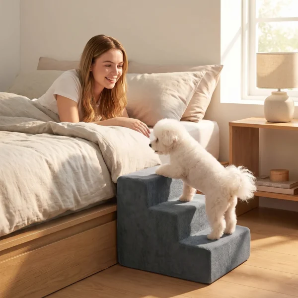 Hondentrap 3 traps Afneembare Hoes Voor Kleine Honden 35 Cm Donkergrijs