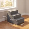 Hondentrap 3 traps Afneembare Hoes Voor Kleine Honden 35 Cm Donkergrijs