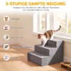 Hondentrap 3 traps Afneembare Hoes Voor Kleine Honden 35 Cm Donkergrijs