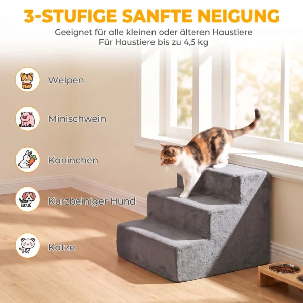 Hondentrap 3 traps Afneembare Hoes Voor Kleine Honden 35 Cm Donkergrijs