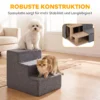 Hondentrap 3 traps Afneembare Hoes Voor Kleine Honden 35 Cm Donkergrijs