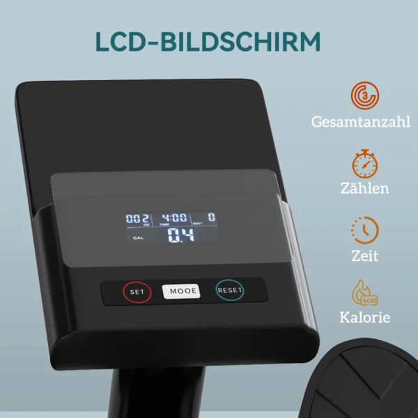 Hydraulisch Roeiapparaat Voor Thuis Met 12 Weerstandsniveaus, Met LCD scherm En Antislippedalen Max. 130 Kg