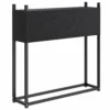 Kaminhoutrek 106 X 25 X 113 Cm Brandhoutrek Met 600D Oxford hoes Stalen Frame Tot 250 Kg Zwart