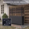 Kaminhoutrek 106 X 25 X 113 Cm Brandhoutrek Met 600D Oxford hoes Stalen Frame Tot 250 Kg Zwart