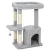 Kattenboom, 93 Cm 3 traps Krabpaal Met Sisal Krabstammen, Knuffelhol, Groot Ligoppervlak, Platform, Tot 6 Kg