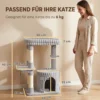 Kattenboom, 93 Cm 3 traps Krabpaal Met Sisal Krabstammen, Knuffelhol, Groot Ligoppervlak, Platform, Tot 6 Kg