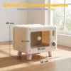 Kattenhuis In TV ontwerp, Kattenhol Met Hangmat En Speelbal, Sisal Krabmat, Voor Katten Tot 7 Kg 50 X 33 X 42 Cm