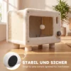 Kattenhuis In TV ontwerp, Kattenhol Met Hangmat En Speelbal, Sisal Krabmat, Voor Katten Tot 7 Kg 50 X 33 X 42 Cm