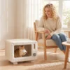 Kattenhuis In TV ontwerp, Kattenhol Met Hangmat En Speelbal, Sisal Krabmat, Voor Katten Tot 7 Kg 50 X 33 X 42 Cm