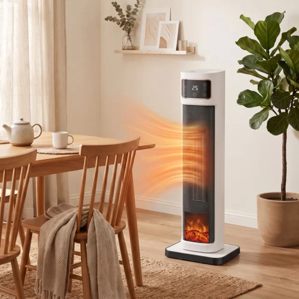 Keramische Verwarming, 2.000 W, 4 Modi, Thermostaat, Afstandsbediening, Energiebesparend