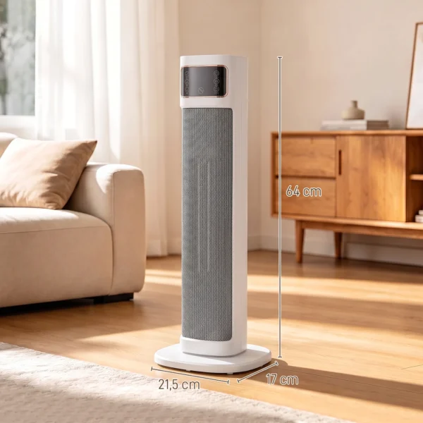 Keramische Verwarming, 2.000 W, 4 Modi, Thermostaat, Afstandsbediening, Energiebesparend