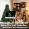 Kerstboom, 550 Warmwitte LED's, 1494 Takken, Brandvertragend, Kunststof/Metaal, 180 X 112 Cm, Groen