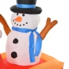 Kerstdecoratie Opblaasbare Kerstman Buiten Kerstdecoratie, Slee, Incl. Blazer, 1,8 M, Rood + Bruin