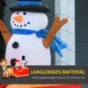 Kerstdecoratie Opblaasbare Kerstman Buiten Kerstdecoratie, Slee, Incl. Blazer, 1,8 M, Rood + Bruin