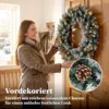 Kerstkrans 60 Cm Verlicht Deurkrans Met 50 LEDs Dennenappels Kunstmatige Sneeuw Voor Kerstmis Advent Voordeur