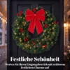 Kerstkrans 61 Cm Deurkrans Met Crestwood Sparren Design, Strik, 50 LEDs, 140 Takpunten, 8 Verlichtingsmodi