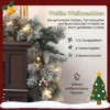Kerstkrans Met 216 Besneeuwde Takken, 50 LED lampjes, Ø25x180 Cm, Groen & Wit