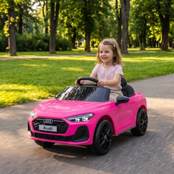 Kinder Elektrische Auto Audi A5L 12V Kinderwagen Met 2,4 G Afstandsbediening 2 Motoren Lithium Batterij Zachte Start 4 Wiel Ophanging