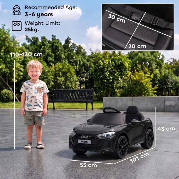 Kinder Elektrische Auto Audi A5L 12V Kinderwagen Met 2,4 G Afstandsbediening 2 Motoren Lithium Batterij Zachte Start 4 Wiel Ophanging