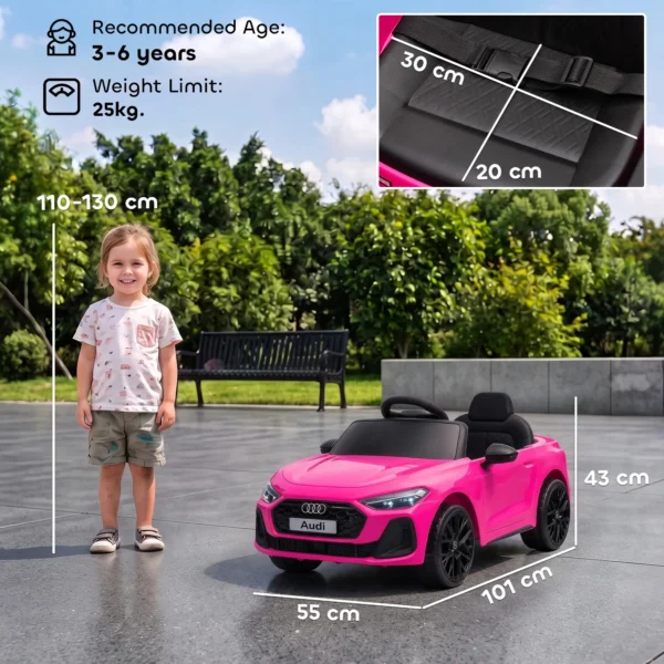 Kinder Elektrische Auto Audi A5L 12V Kinderwagen Met 2,4 G Afstandsbediening 2 Motoren Lithium Batterij Zachte Start 4 Wiel Ophanging