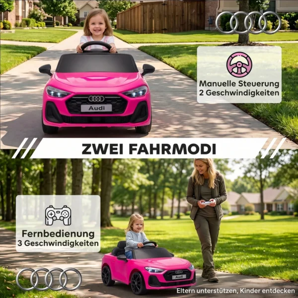 Kinder Elektrische Auto Audi A5L 12V Kinderwagen Met 2,4 G Afstandsbediening 2 Motoren Lithium Batterij Zachte Start 4 Wiel Ophanging
