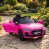 Kinder Elektrische Auto Audi A5L 12V Kinderwagen Met 2,4 G Afstandsbediening 2 Motoren Lithium Batterij Zachte Start 4 Wiel Ophanging