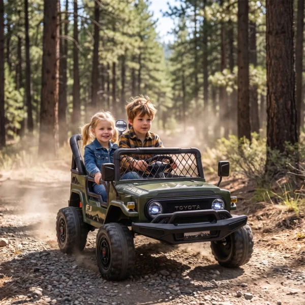 Kinder Elektrische Auto TOYOTA FJ 24V Elektrische Auto Voor Kinderen Met Afstandsbediening 200W Motor Lithium Batterij 2 Zitter Voor 3 8