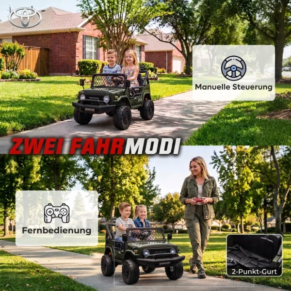 Kinder Elektrische Auto TOYOTA FJ 24V Elektrische Auto Voor Kinderen Met Afstandsbediening 200W Motor Lithium Batterij 2 Zitter Voor 3 8