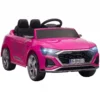 Kinder Elektroauto 12V Kinderauto Met Afstandsbediening 2 Motor Zachte Start 4 Wiel Ophanging LED Koplampen Claxon Muziek