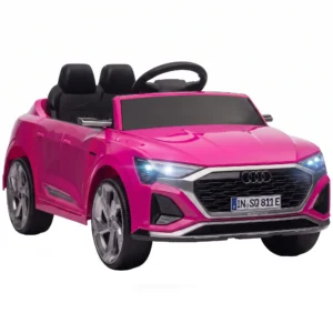 Kinder Elektroauto 12V Kinderauto Met Afstandsbediening 2 Motor Zachte Start 4 Wiel Ophanging LED Koplampen Claxon Muziek