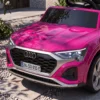 Kinder Elektroauto 12V Kinderauto Met Afstandsbediening 2 Motor Zachte Start 4 Wiel Ophanging LED Koplampen Claxon Muziek