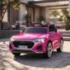 Kinder Elektroauto 12V Kinderauto Met Afstandsbediening 2 Motor Zachte Start 4 Wiel Ophanging LED Koplampen Claxon Muziek