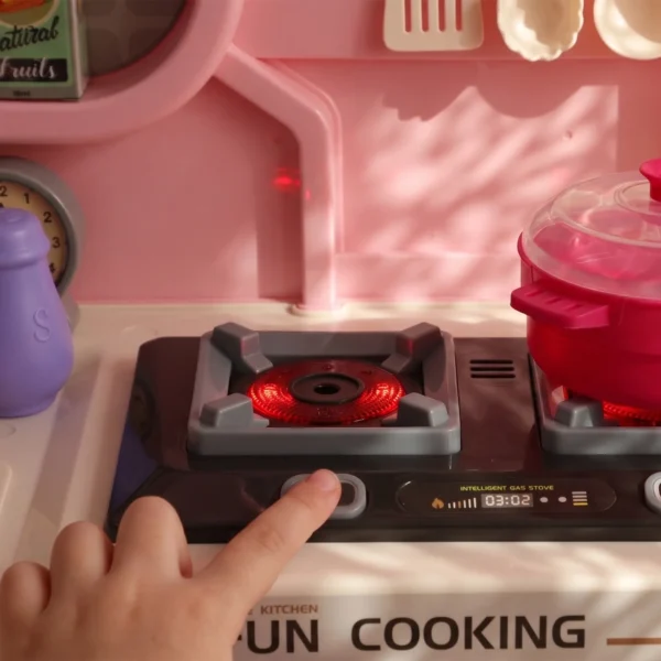 Kinderkeuken Kinder 33 delig Speelkeuken Accessoires Met Licht, Geluid, Opslagruimte, Speelgoedspoelbak, Fornuis En Oven 3 6 Jaar