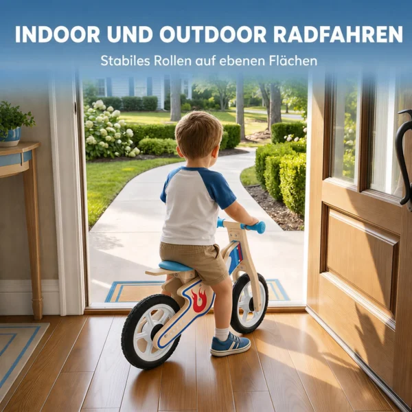 Kinderloopfiets 3 5 Jaar Baby Tot 50 Kg Houten Loopfiets Met EVA Wielen Verstelbare Zithoogte Natuurhout