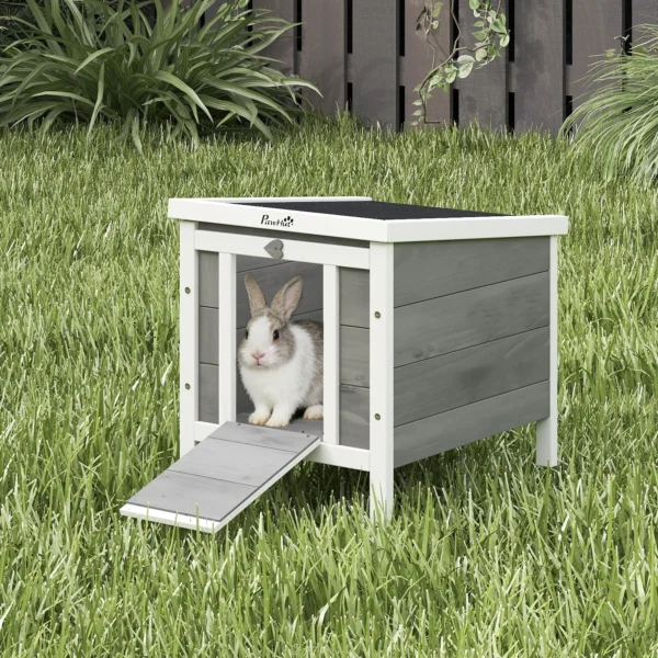 Klein Dierenhok Klein Dierenhuis Met Helling Hout Grijs