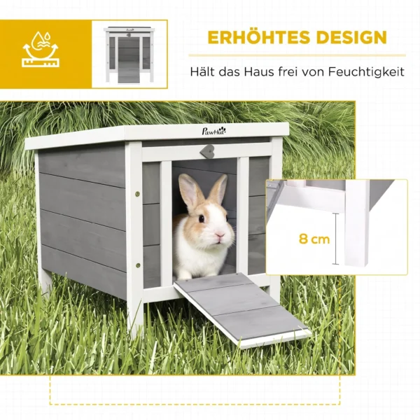 Klein Dierenhok Klein Dierenhuis Met Helling Hout Grijs