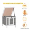 Klein Dierenhok Klein Dierenhuis Met Helling Hout Grijs