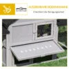 Klein Dierenhok Met 2 Buitenrennen, Asfaltdak, Vurenhout, Grijs + Zwart