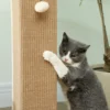 Krabpaal Kattenboom, Incl. Speelbal, Pluche, Jute, 41 Cm X 41 Cm X 81 Cm, Beige