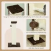 Krabpaal Kattenboom, Incl. Speelbal, Pluche, Sisal, 41 Cm X 41 Cm X 81 Cm, Crème + Bruin