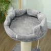 Krabpaal Kattenboom Kattenbed, 1 Kattenbed, Incl. Kattenspeelgoed, 55 Cm X 55 Cm X 83 Cm, Grijs