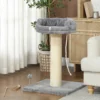 Krabpaal Kattenboom Kattenbed, 1 Kattenbed, Incl. Kattenspeelgoed, 55 Cm X 55 Cm X 83 Cm, Grijs