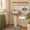 Krabpaal Kattenboom Kattenbed, 1 Kattenbed, Incl. Kattenspeelgoed, 55 Cm X 55 Cm X 83 Cm, Grijs