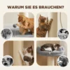 Krabpaal Kattenboom Kattenbed, 1 Kattenbed, Incl. Kattenspeelgoed, 55 Cm X 55 Cm X 83 Cm, Grijs