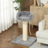 Krabpaal Kattenboom Kattenbed, 1 Kattenbed, Incl. Kattenspeelgoed, 55 Cm X 55 Cm X 83 Cm, Grijs