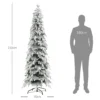 Kunstkerstboom 210 Cm, Lijkt Net Echt Met 800 Dichte Takken, Kunstsneeuw, Automatische Opening