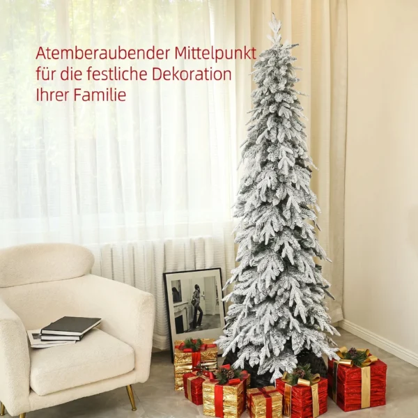 Kunstkerstboom 210 Cm, Lijkt Net Echt Met 800 Dichte Takken, Kunstsneeuw, Automatische Opening