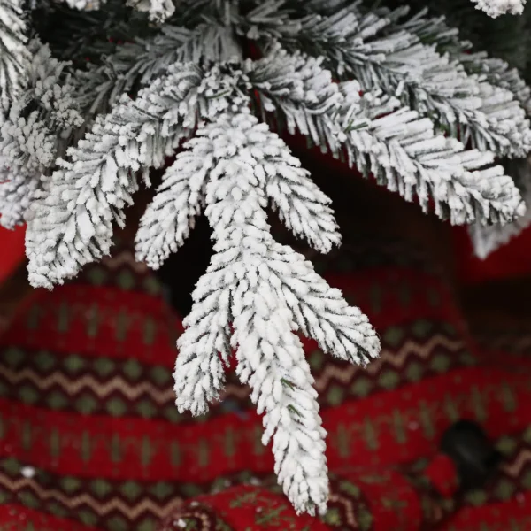 Kunstkerstboom 210 Cm, Lijkt Net Echt Met 800 Dichte Takken, Kunstsneeuw, Automatische Opening