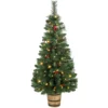 Kunstmatige Kerstboom, 120 Cm Kerstboom Met 100 LED verlichting 131 Toppen Bessen, 2 Lichtkleuren, Afstandsbediening